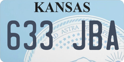 KS license plate 633JBA
