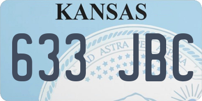 KS license plate 633JBC