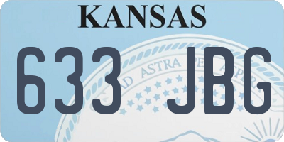 KS license plate 633JBG