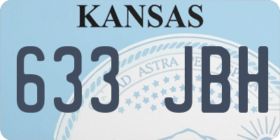 KS license plate 633JBH