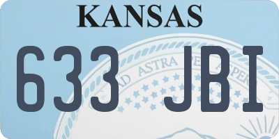 KS license plate 633JBI