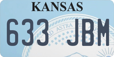 KS license plate 633JBM