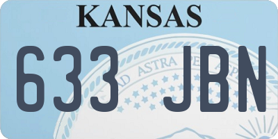 KS license plate 633JBN