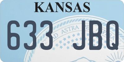 KS license plate 633JBQ