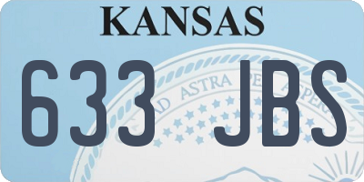 KS license plate 633JBS
