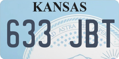 KS license plate 633JBT