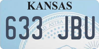 KS license plate 633JBU