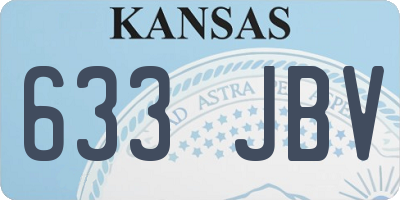 KS license plate 633JBV
