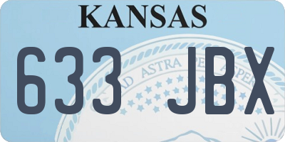 KS license plate 633JBX