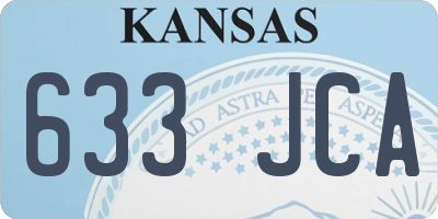 KS license plate 633JCA