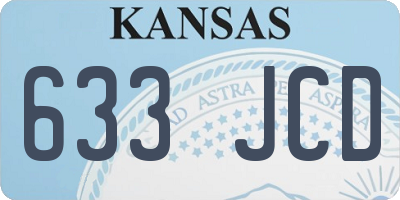 KS license plate 633JCD