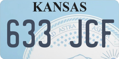 KS license plate 633JCF