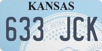 KS license plate 633JCK