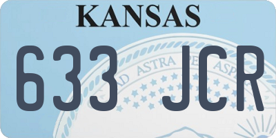 KS license plate 633JCR
