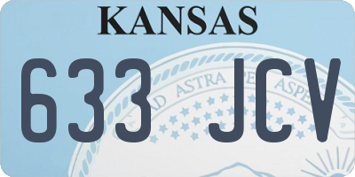 KS license plate 633JCV