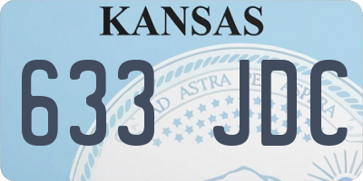 KS license plate 633JDC