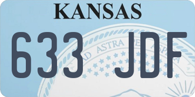 KS license plate 633JDF