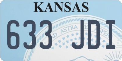 KS license plate 633JDI