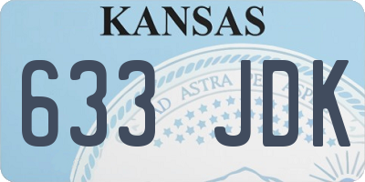 KS license plate 633JDK