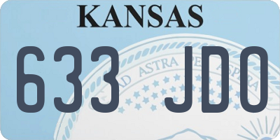 KS license plate 633JDO