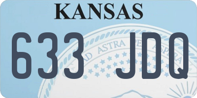 KS license plate 633JDQ