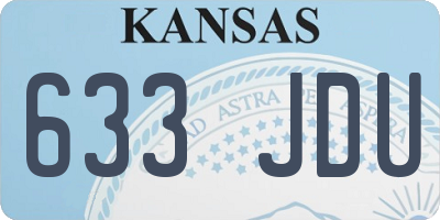 KS license plate 633JDU