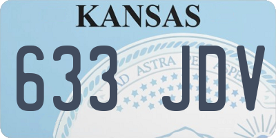 KS license plate 633JDV