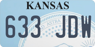 KS license plate 633JDW