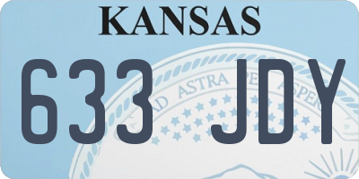 KS license plate 633JDY