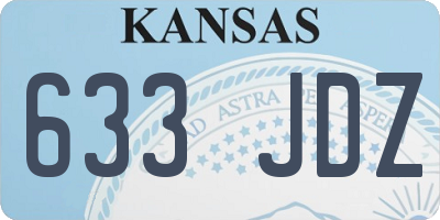 KS license plate 633JDZ