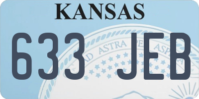 KS license plate 633JEB