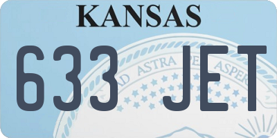 KS license plate 633JET