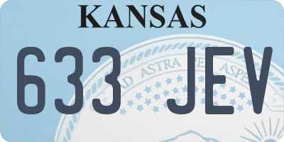 KS license plate 633JEV