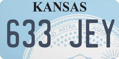 KS license plate 633JEY