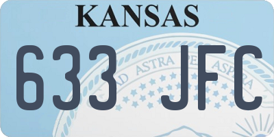 KS license plate 633JFC