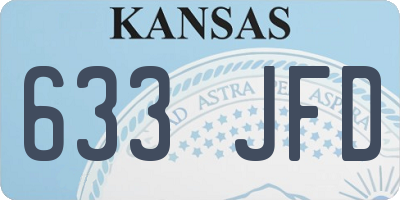 KS license plate 633JFD