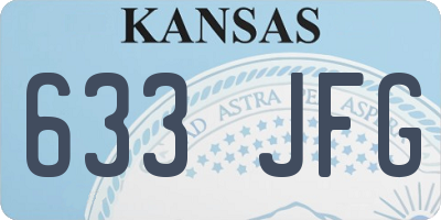 KS license plate 633JFG