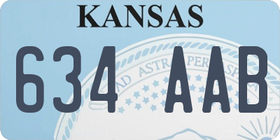 KS license plate 634AAB