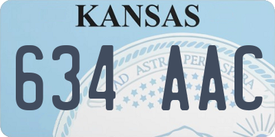 KS license plate 634AAC