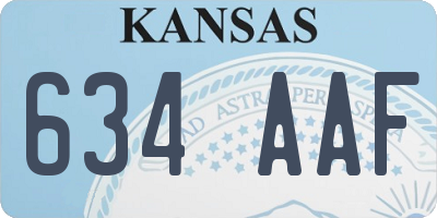 KS license plate 634AAF