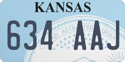 KS license plate 634AAJ