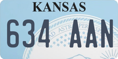 KS license plate 634AAN