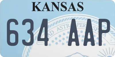 KS license plate 634AAP