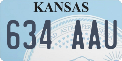 KS license plate 634AAU
