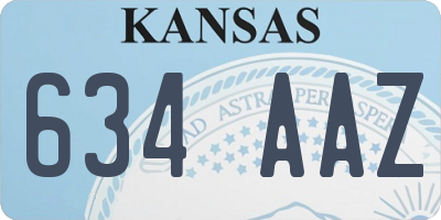 KS license plate 634AAZ