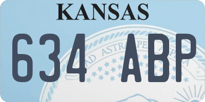 KS license plate 634ABP