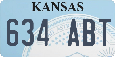 KS license plate 634ABT