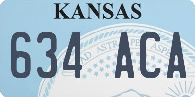 KS license plate 634ACA