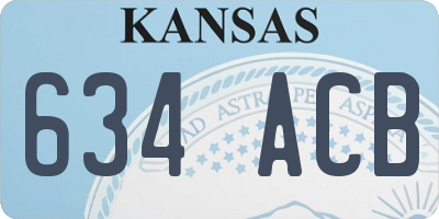 KS license plate 634ACB