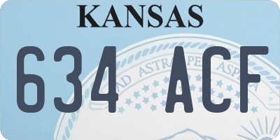 KS license plate 634ACF